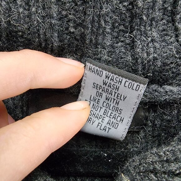 Rosanna Sweater Womens Large Petite Gray Lambs Wool Button Up Cardigan - Picture 3 of 8